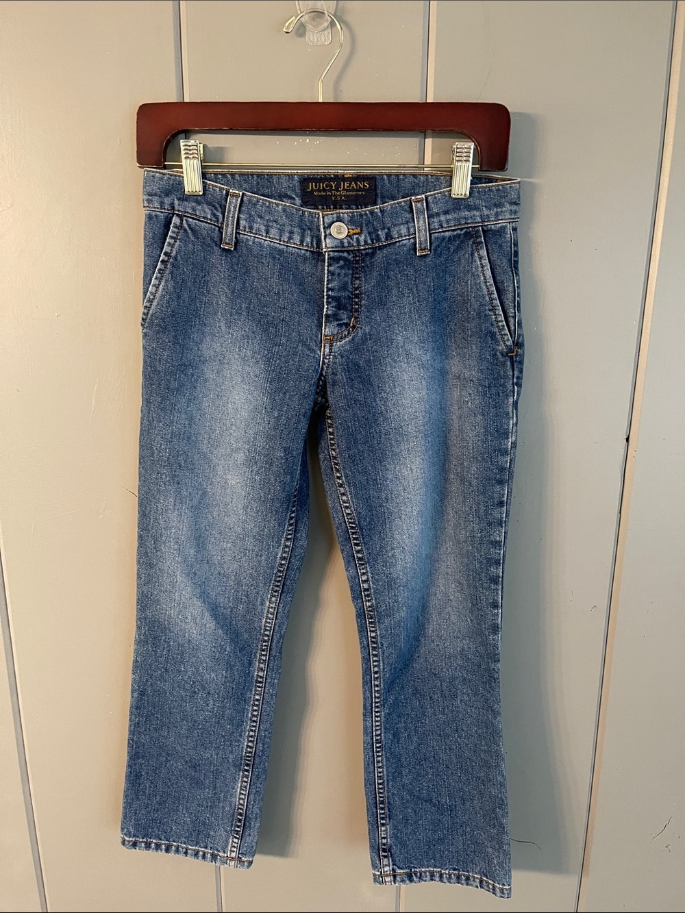 Juicy Couture Jeans Cropped Vintage Preppy Y2K Coastal  Baddie Girlhoodcore Boho